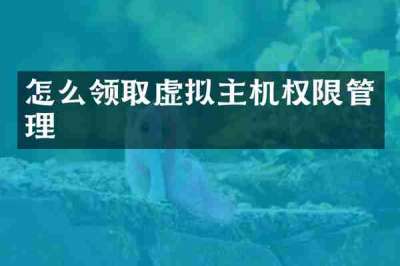 怎么领取虚拟主机权限管理