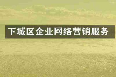 下城区企业网络营销服务