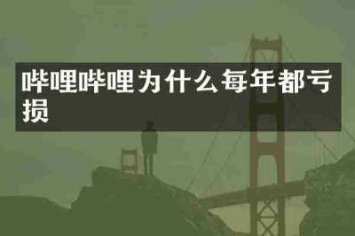 哔哩哔哩为什么每年都亏损