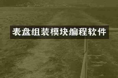 表盘组装模块编程软件