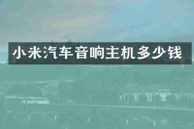 小米汽车音响主机多少钱