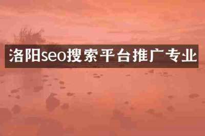 洛阳seo搜索平台推广专业