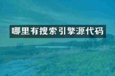 哪里有搜索引擎源代码