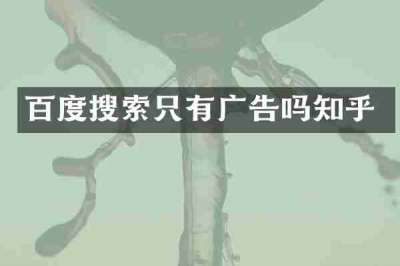 百度搜索只有广告吗知乎