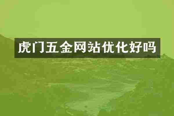 虎门五金网站优化好吗