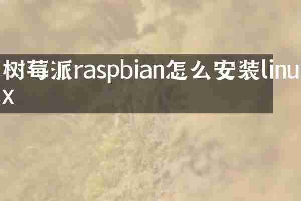 树莓派raspbian怎么安装linux