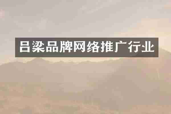 吕梁品牌网络推广行业