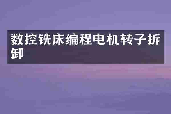 数控铣床编程电机转子拆卸