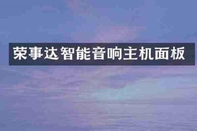 荣事达智能音响主机面板