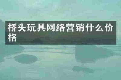 桥头玩具网络营销什么价格