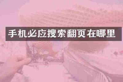 手机必应搜索翻页在哪里