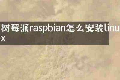 树莓派raspbian怎么安装linux