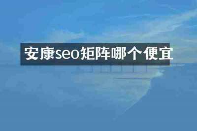 安康seo矩阵哪个便宜