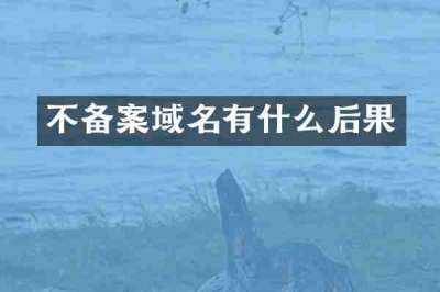 不备案域名有什么后果