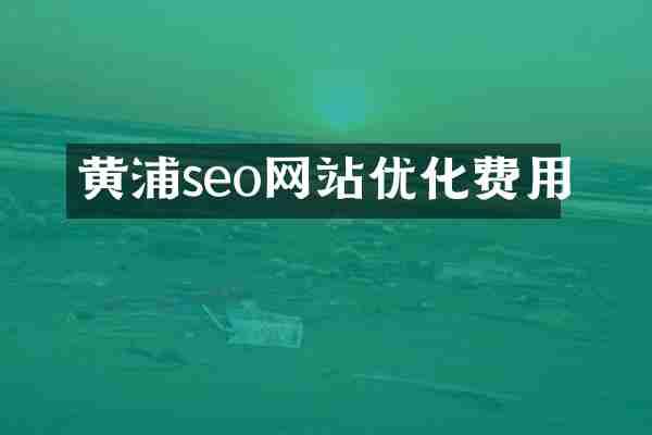 黄浦seo网站优化费用