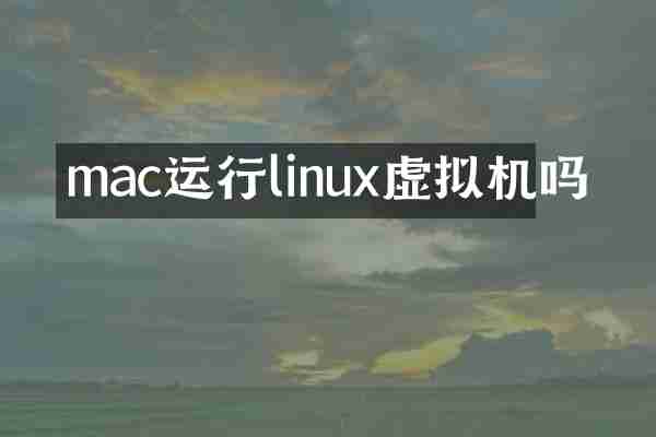 mac运行linux虚拟机吗