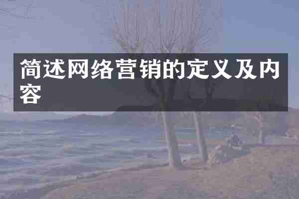 简述网络营销的定义及内容
