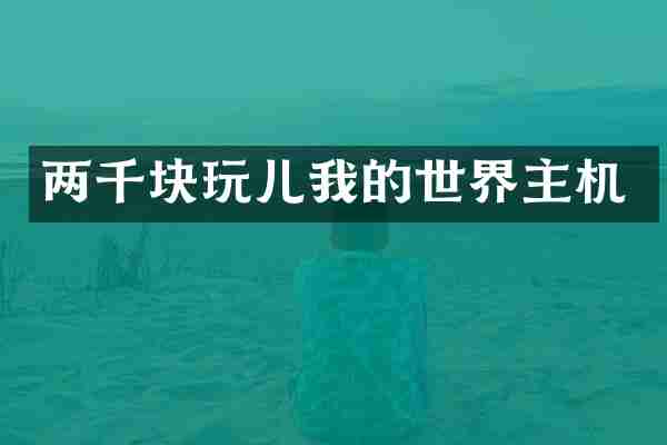 两千块玩儿我的世界主机