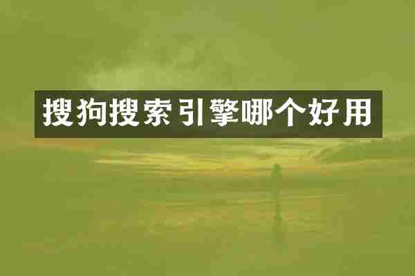搜狗搜索引擎哪个好用