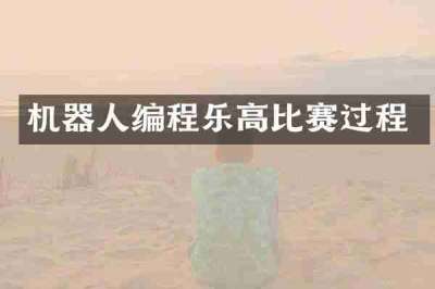机器人编程乐高比赛过程