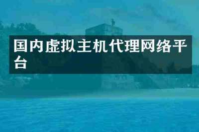 国内虚拟主机代理网络平台
