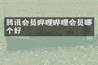 腾讯会员哔哩哔哩会员哪个好