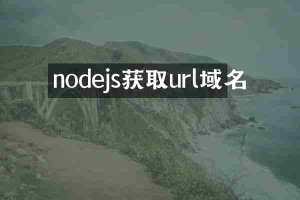 nodejs获取url域名