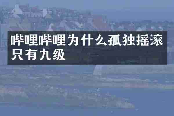 哔哩哔哩为什么孤独摇滚只有九级