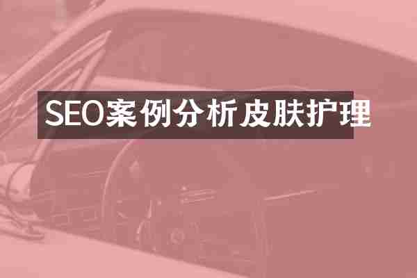 SEO案例分析皮肤护理