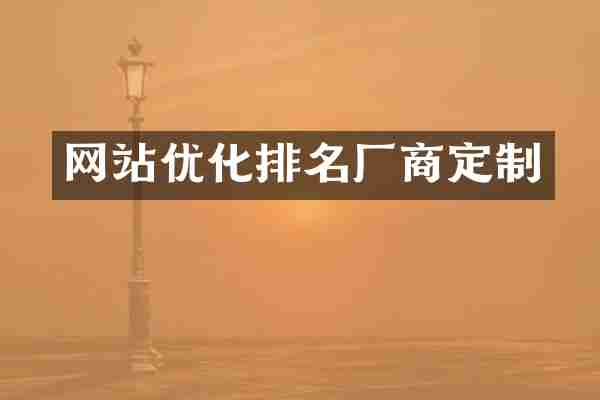 网站优化排名厂商定制