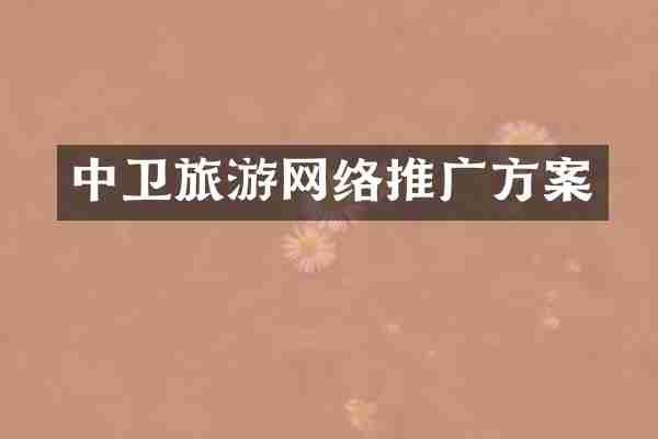 中卫旅游网络推广方案