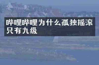 哔哩哔哩为什么孤独摇滚只有九级