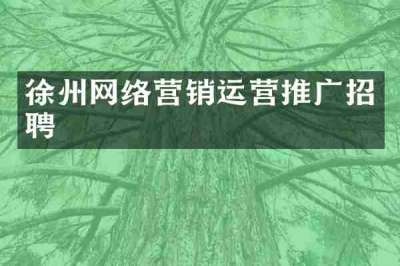 徐州网络营销运营推广招聘