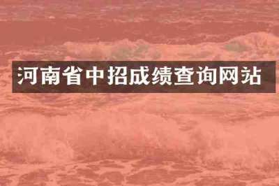 河南省中招成绩查询网站