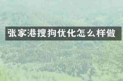 张家港搜狗优化怎么样做