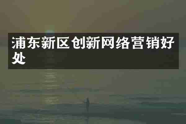 浦东新区创新网络营销好处