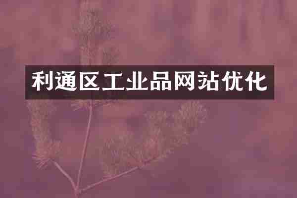 利通区工业品网站优化
