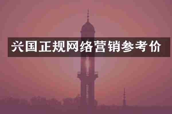 兴国正规网络营销参考价