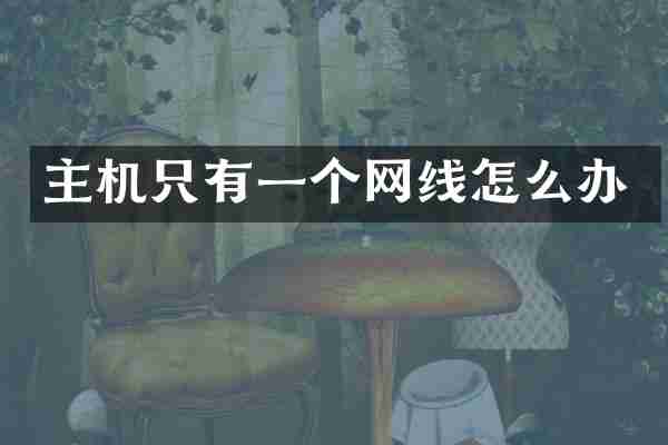 主机只有一个网线怎么办