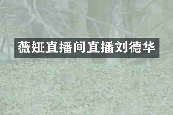 薇娅直播间直播刘德华