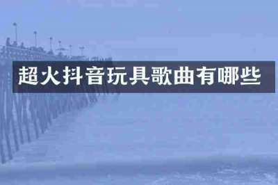 超火抖音玩具歌曲有哪些