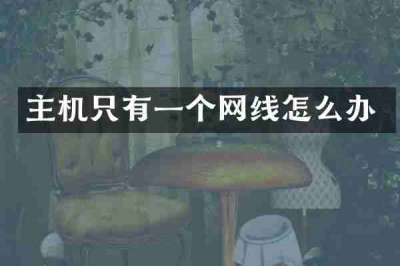 主机只有一个网线怎么办