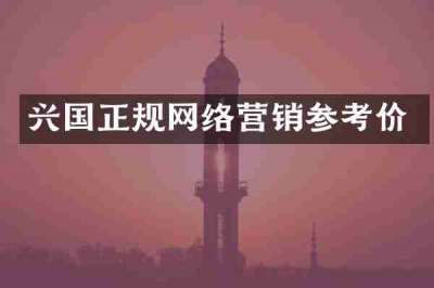 兴国正规网络营销参考价