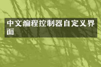 中文编程控制器自定义界面