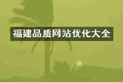 福建品质网站优化大全