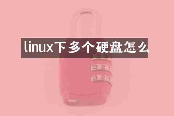 linux下多个硬盘怎么