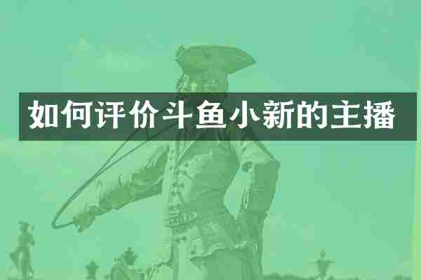 如何评价斗鱼小新的主播