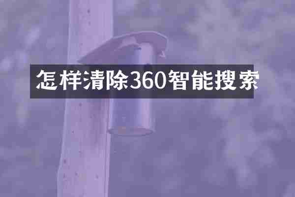 怎样清除360智能搜索