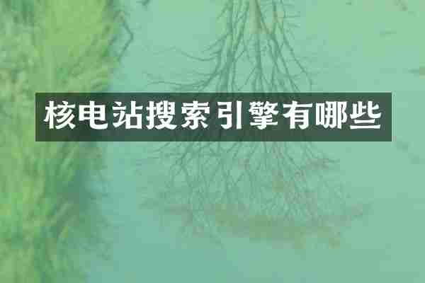 核电站搜索引擎有哪些