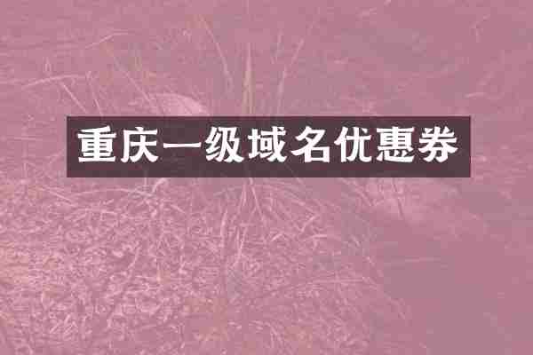 重庆一级域名优惠券